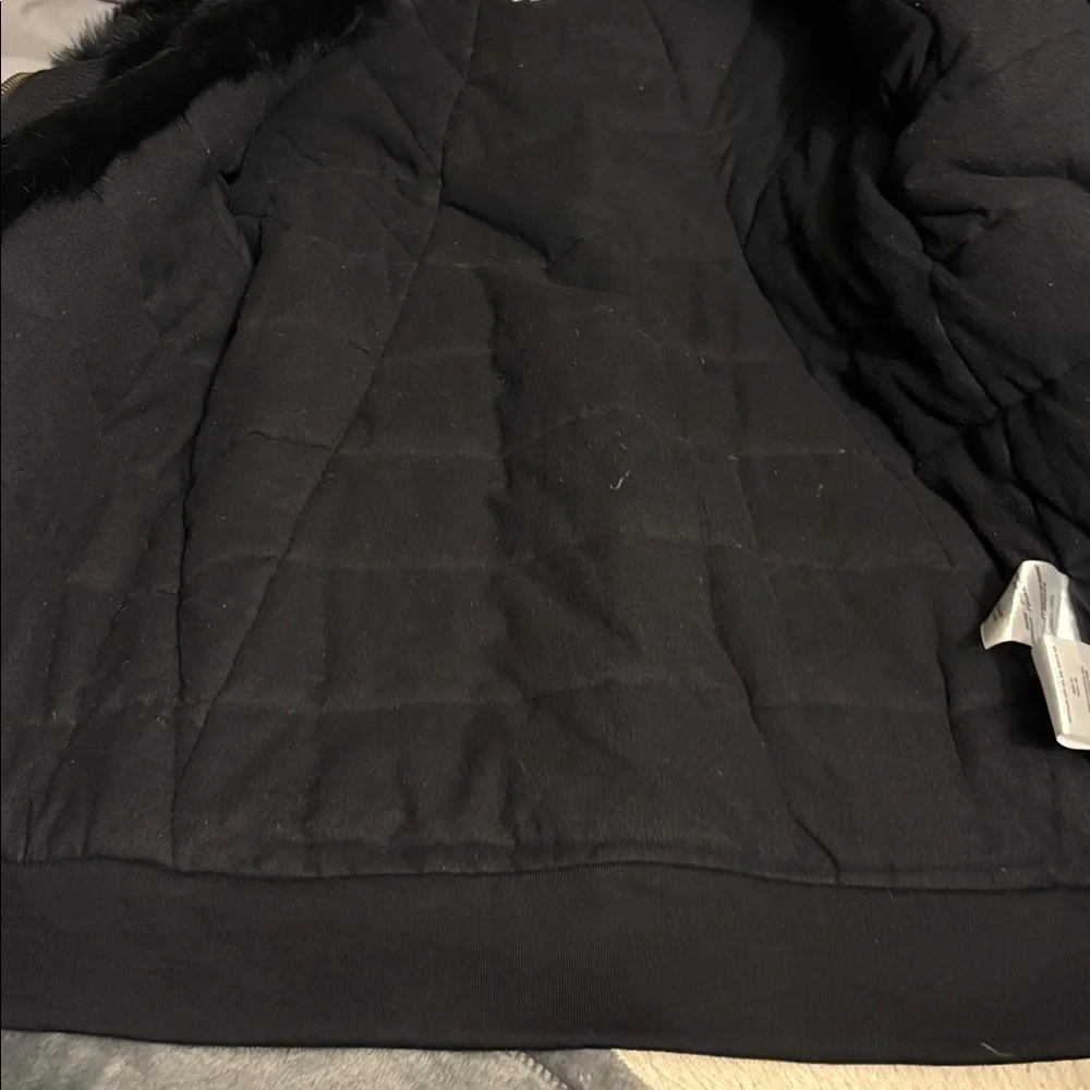 NEW Helmut Lang w real rabbit fur Black winter  Jacket retail over $1100 - Picture 8 of 15